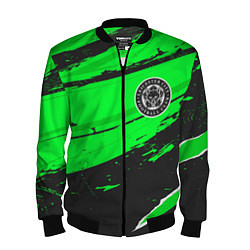 Бомбер мужской Leicester City sport green, цвет: 3D-черный