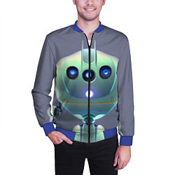 Бомбер мужской Робот человекоподобный, цвет: 3D-синий — фото 2