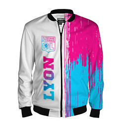 Мужской бомбер Lyon neon gradient style по-вертикали