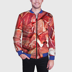 Бомбер мужской Куски мяса, цвет: 3D-синий — фото 2