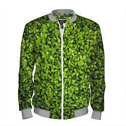 Бомбер мужской Зелёная трава листья, цвет: 3D-меланж