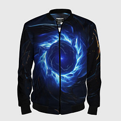 Мужской бомбер Синяя магическая абстракция