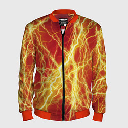 Бомбер мужской Lightning strikes, цвет: 3D-красный