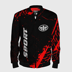 Бомбер мужской FAW red sport tires, цвет: 3D-черный
