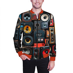 Бомбер мужской Audio speaker, цвет: 3D-красный — фото 2