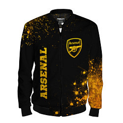 Бомбер мужской Arsenal - gold gradient вертикально, цвет: 3D-черный