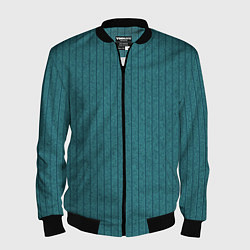 Мужской бомбер Затемнённый бирюзовый в полоску