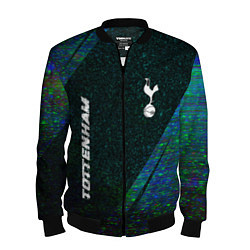 Бомбер мужской Tottenham glitch blue, цвет: 3D-черный