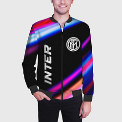 Бомбер мужской Inter speed game lights, цвет: 3D-черный — фото 2