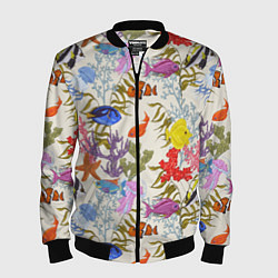 Мужской бомбер Морские обитатели моря
