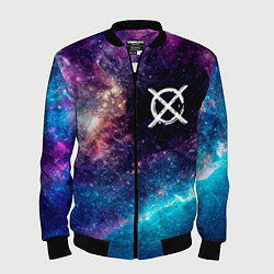Бомбер мужской CreepyPasta space anime, цвет: 3D-черный
