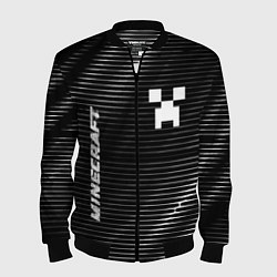 Мужской бомбер Minecraft metal game lines
