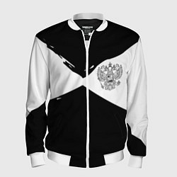 Мужской бомбер Герб рф абстрактные краски