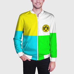 Бомбер мужской Borussia color cport, цвет: 3D-белый — фото 2