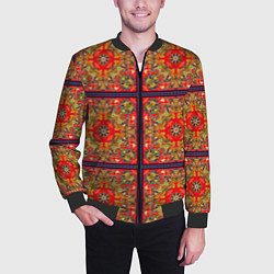 Бомбер мужской Орнамент пейсли, цвет: 3D-черный — фото 2