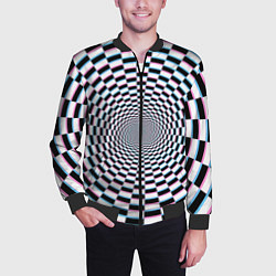 Бомбер мужской Оптическая иллюзия с погружением, цвет: 3D-черный — фото 2