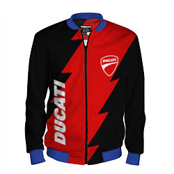 Бомбер мужской Ducati - logo, цвет: 3D-синий