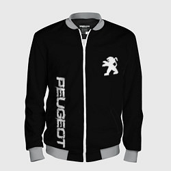 Бомбер мужской Peugeot logo white, цвет: 3D-меланж