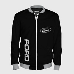 Бомбер мужской Ford logo white steel, цвет: 3D-меланж