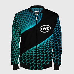 Бомбер мужской BYD electro hexagon, цвет: 3D-черный