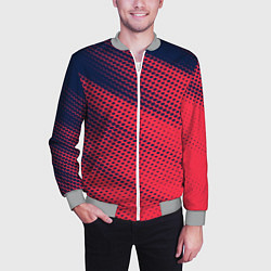 Бомбер мужской Яркий абстрактный узор для спорта, цвет: 3D-меланж — фото 2