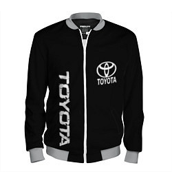 Бомбер мужской Toyota logo white steel, цвет: 3D-меланж