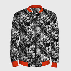 Бомбер мужской Вороны в цветах, цвет: 3D-красный