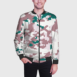 Бомбер мужской Пиксельный камуфляж европа, цвет: 3D-черный — фото 2