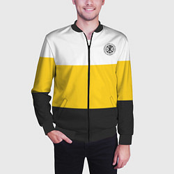 Бомбер мужской За веру царя и святую триединую Русь Хризма, цвет: 3D-черный — фото 2