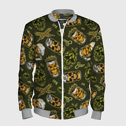 Мужской бомбер Пивной узор