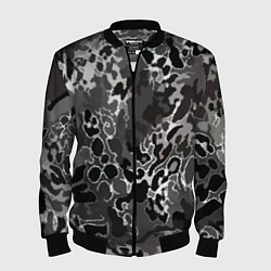 Мужской бомбер Чёрно-серый абстракция