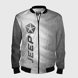 Мужской бомбер Jeep - white gradient по-вертикали