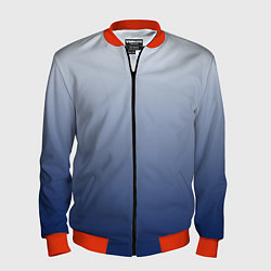 Мужской бомбер Бело синий градиент