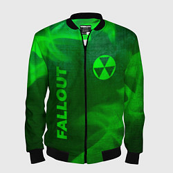 Мужской бомбер Fallout - green gradient вертикально