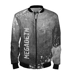 Бомбер мужской Megadeth - grey gradient вертикально, цвет: 3D-черный