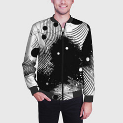 Бомбер мужской Призрак застигнутый врасплох - нейроарт, цвет: 3D-черный — фото 2