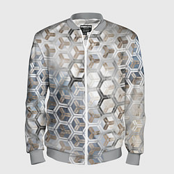 Бомбер мужской Зеркальные соты с переливами света, цвет: 3D-меланж