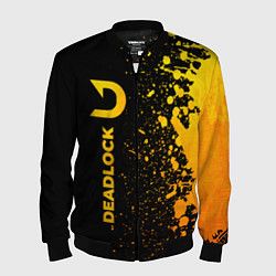 Мужской бомбер Deadlock - gold gradient по-вертикали