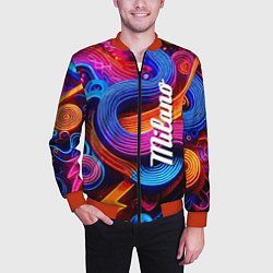 Бомбер мужской Colourful abstraction - Milano, цвет: 3D-красный — фото 2