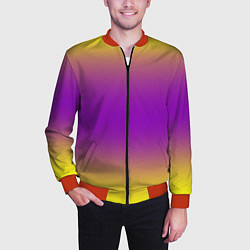 Бомбер мужской Градиент текстура абстракция, цвет: 3D-красный — фото 2