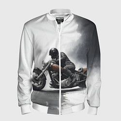 Мужской бомбер Крутой байкер скетч