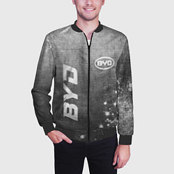 Бомбер мужской BYD - grey gradient вертикально, цвет: 3D-черный — фото 2