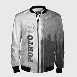 Бомбер мужской Porto - white gradient по-вертикали, цвет: 3D-черный