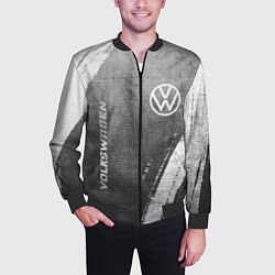 Бомбер мужской Volkswagen - grey gradient вертикально, цвет: 3D-черный — фото 2