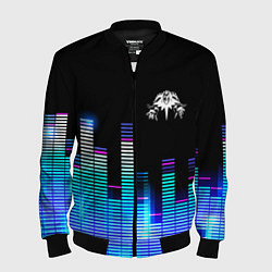 Бомбер мужской Король и Шут эквалайзер, цвет: 3D-черный