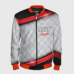 Бомбер мужской AUDI auto texture, цвет: 3D-красный