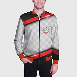 Бомбер мужской AUDI auto texture, цвет: 3D-красный — фото 2