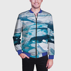 Бомбер мужской Арктический лед, цвет: 3D-синий — фото 2