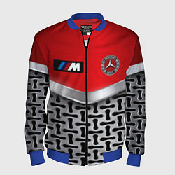 Мужской бомбер BMW x mercedes texture