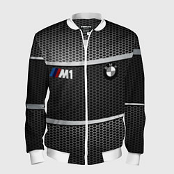 Бомбер мужской BMW металлическая сетка, цвет: 3D-белый